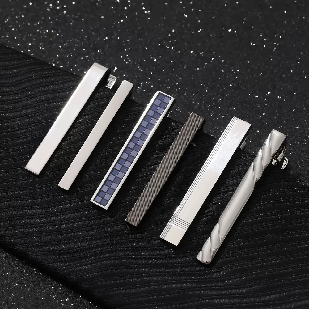 Men's Solid Tie Clips - Temu