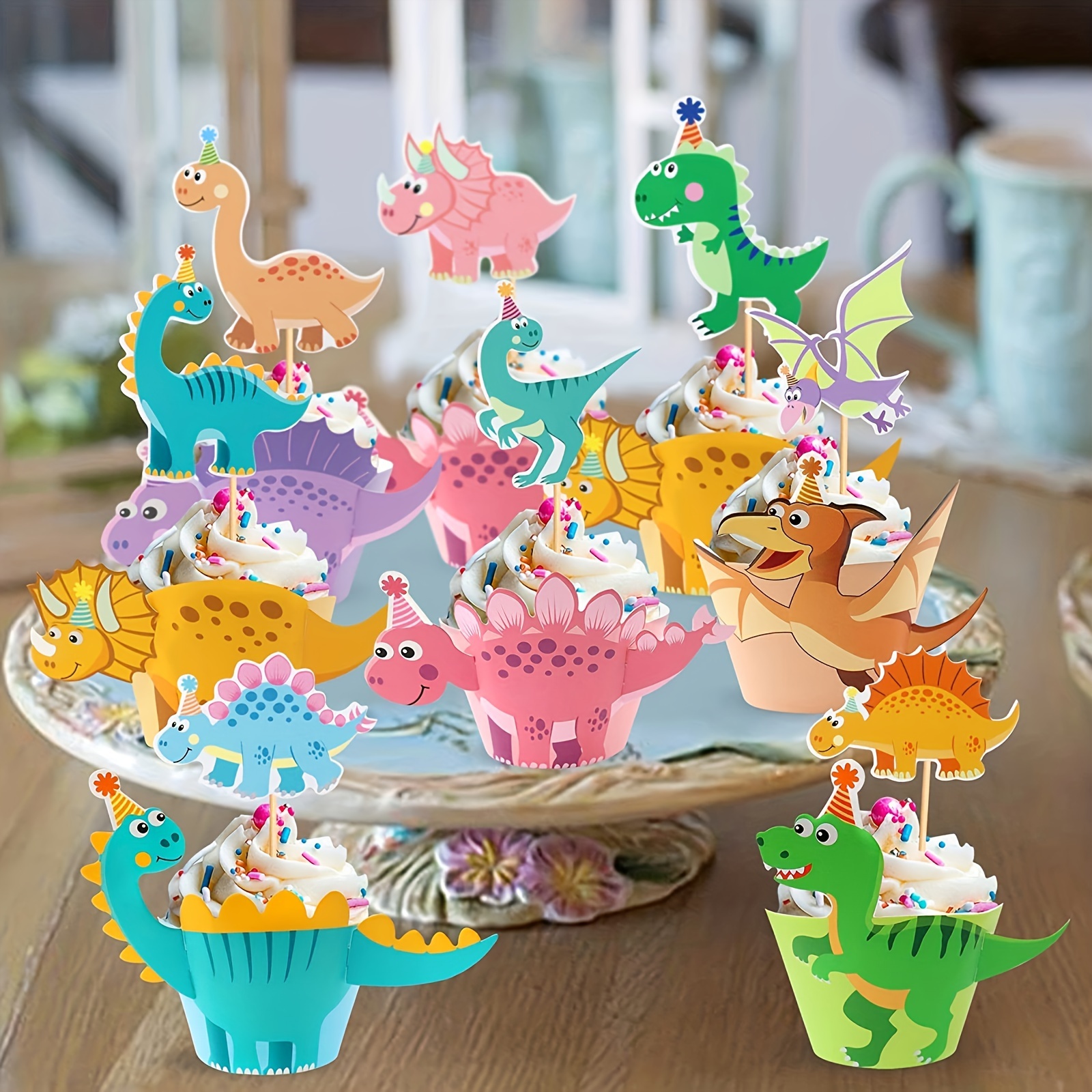 Dinosaur Swirl Decor Jungle Birthday Party Adorns The Vortex - Temu