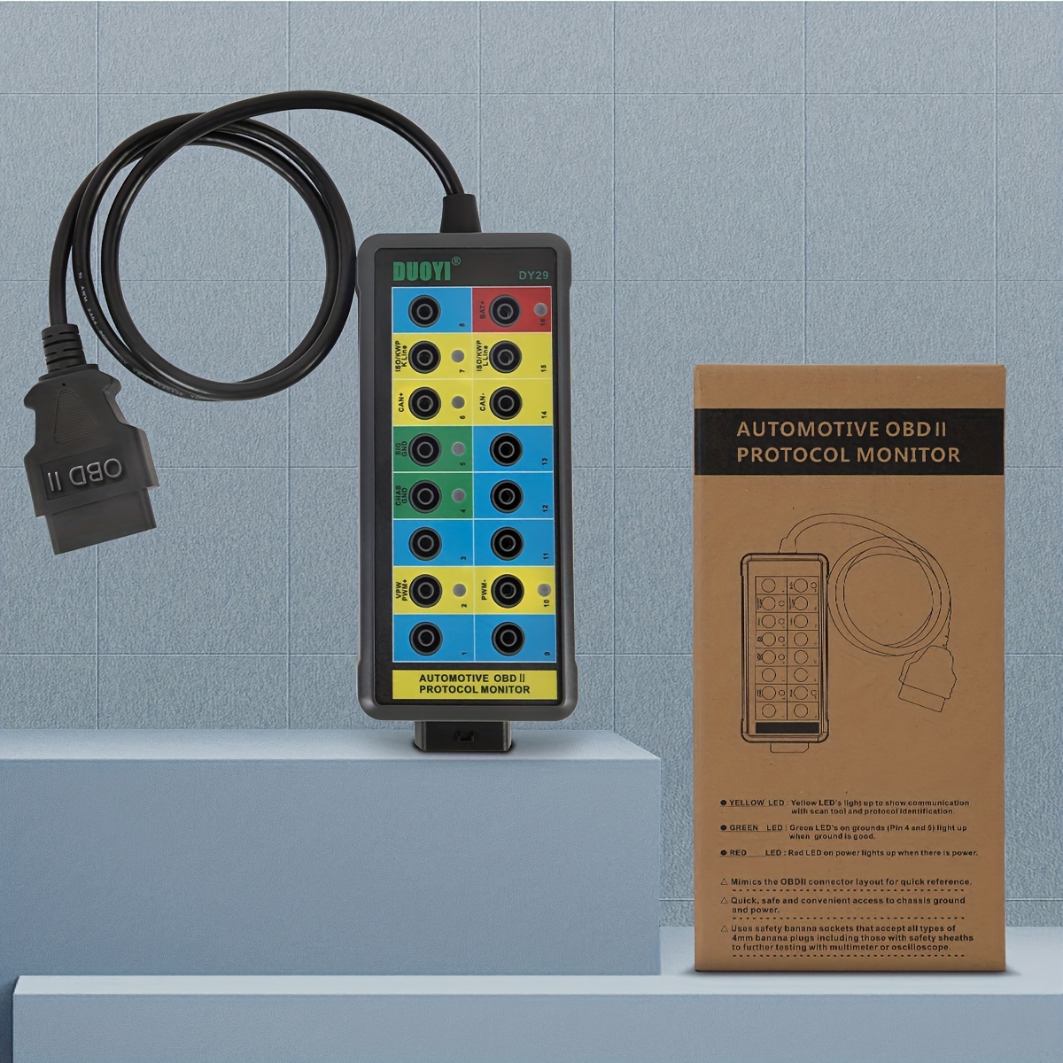 OBD 2 Protocol Detector & Break Out Box Car CAN Test Box Fault Diagnosis  Scan Tool Diagbox