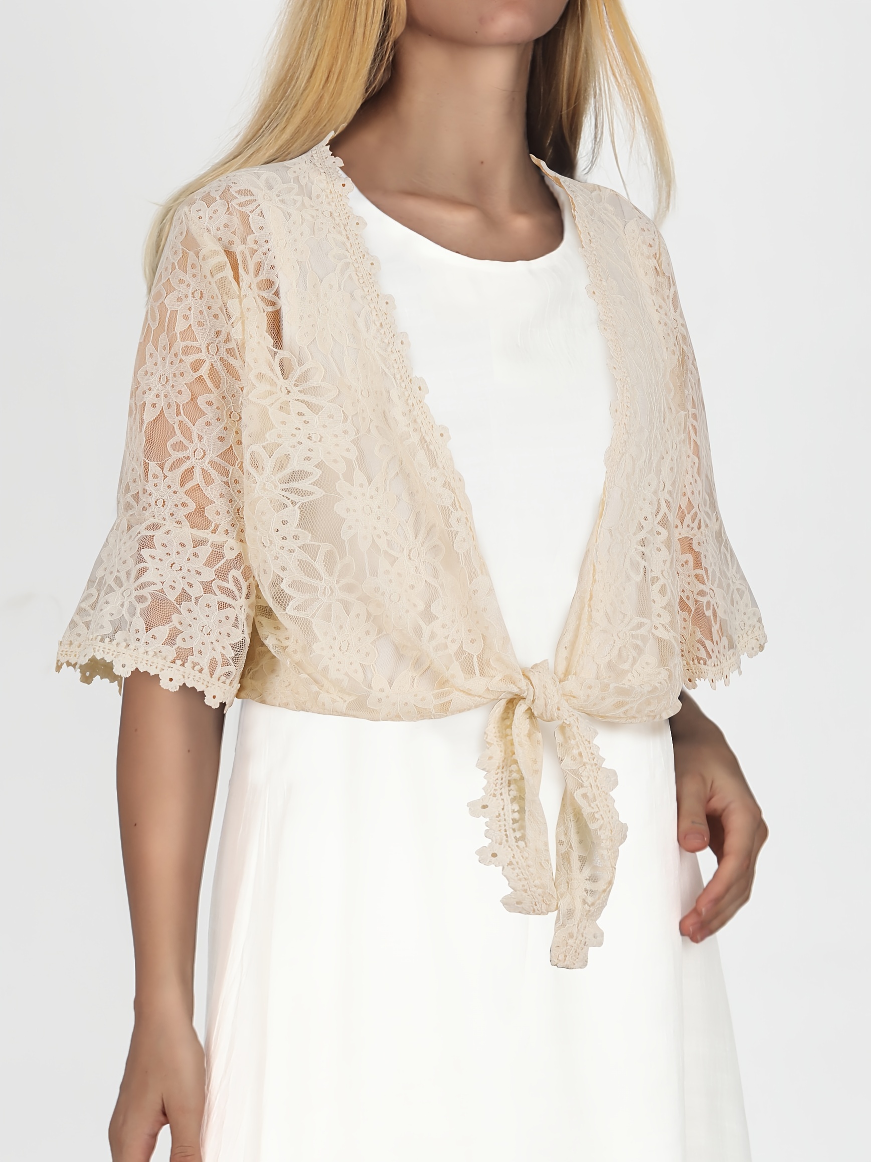 Cream lace outlet cardigan women's