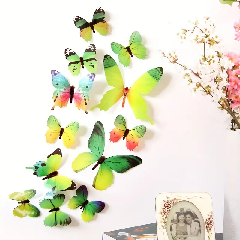 12 autocollants muraux papillon 3D auto-adhésifs-décor créatif pour les  chambres! - Temu Switzerland
