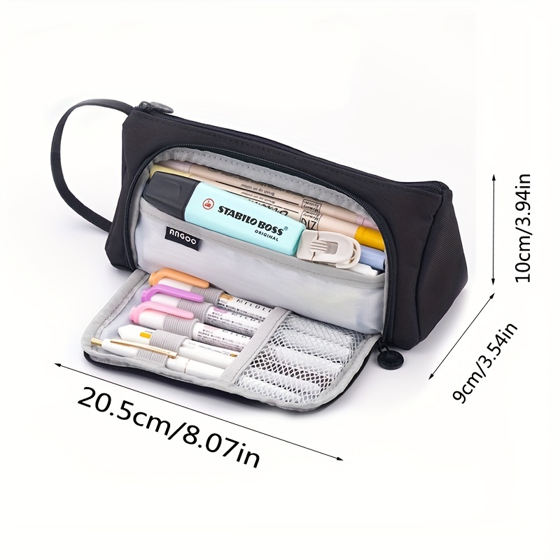 Large Capacity Pencil Bag Aesthetic School Cases Girl Korean - Temu