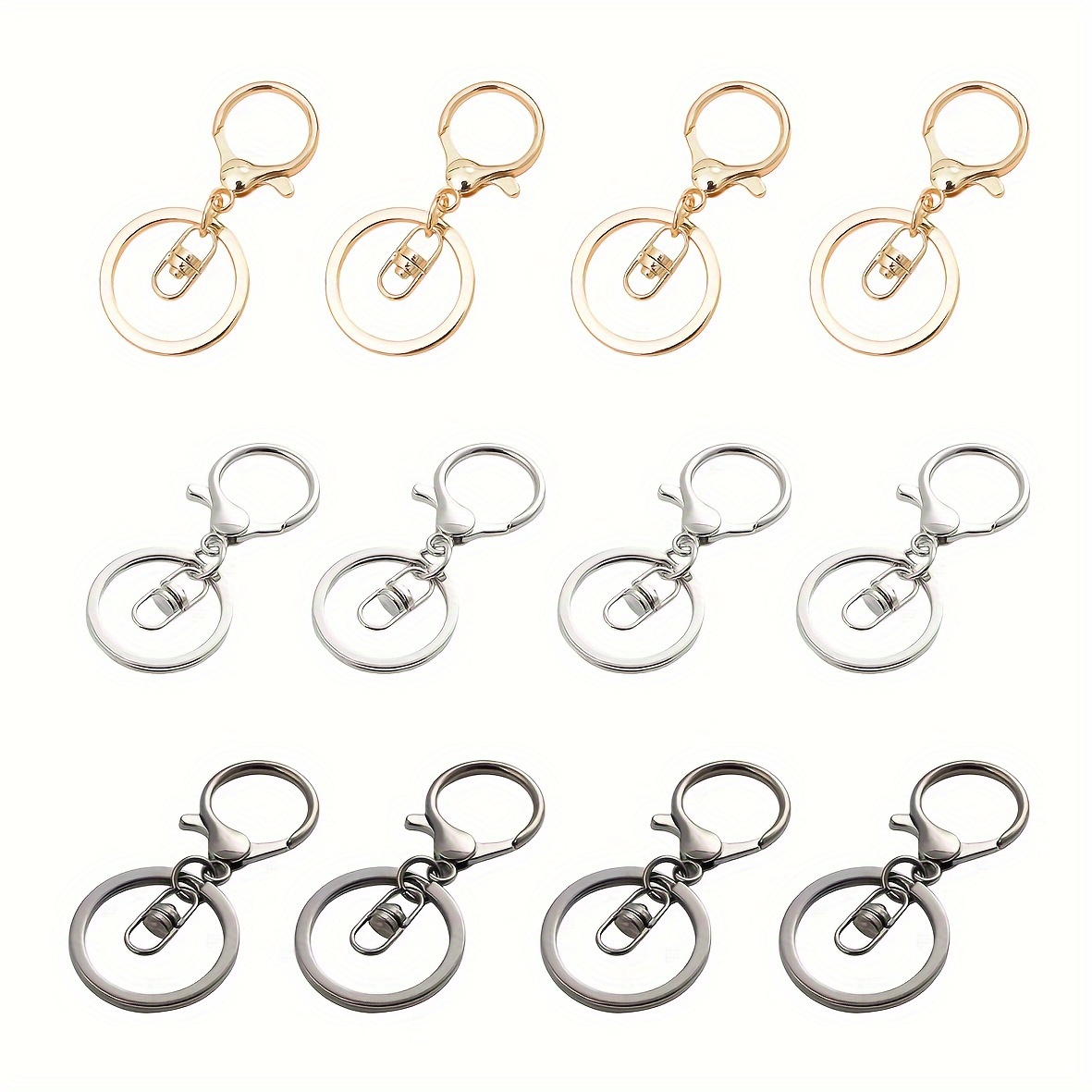 Metal Lobster Claw Clasps Swivel Trigger Snap Hooks Clasps +