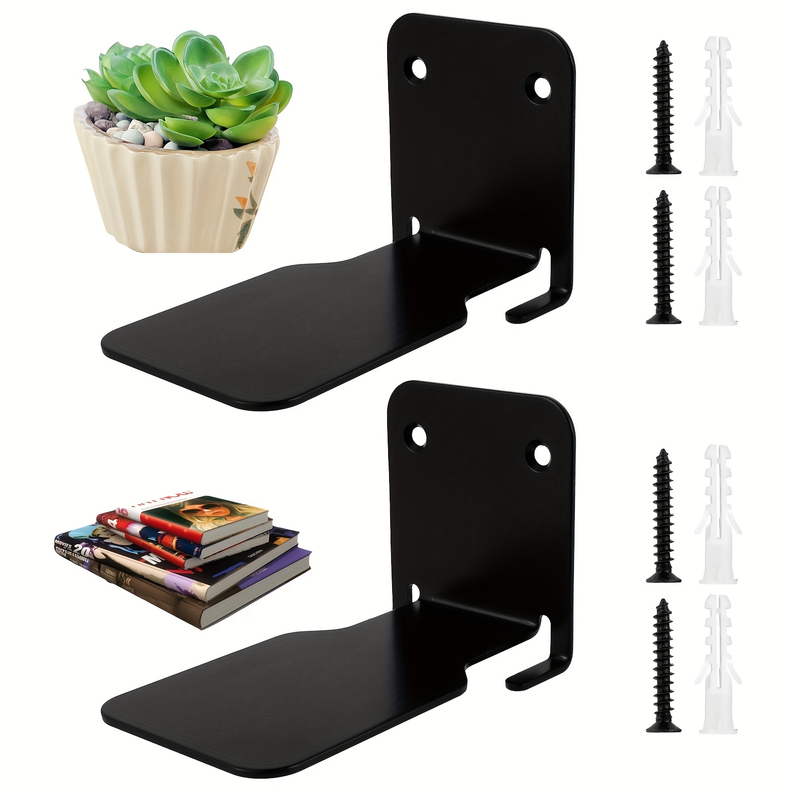 Floating Bookshelf Invisible Concealed Bookcase Holder Heavy Duty