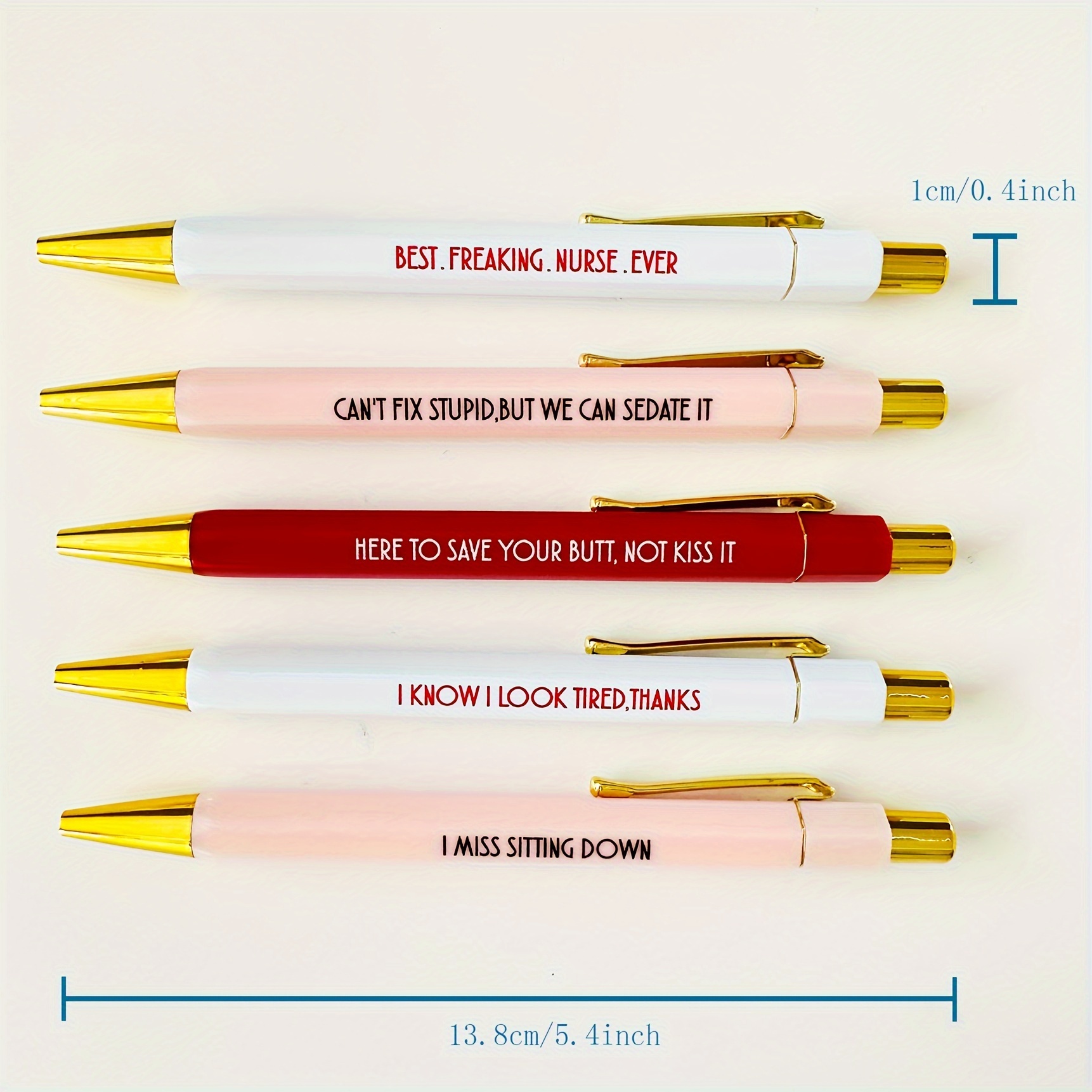 5Pcs Students Nursing Pens Gift For Nurses Doctors Fun Pens Funny Nurses  Pens Set Black Ink Ballpoint Pen - AliExpress