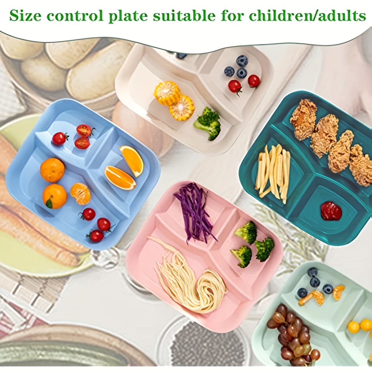 Divided Portion Plates, Dessert Salad Plate, Pp Dinner Plate, Microwave &  Dishwasher Safe, Tableware - Temu