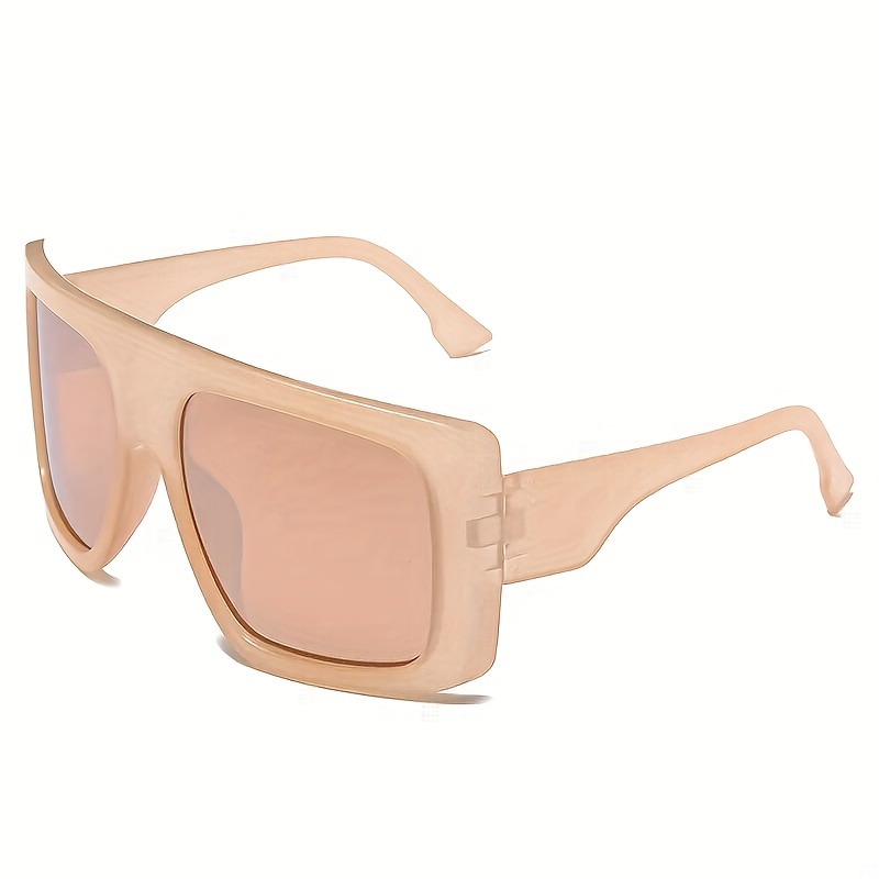 Oversized Shield Sunglasses Flat Top Gradient UV400