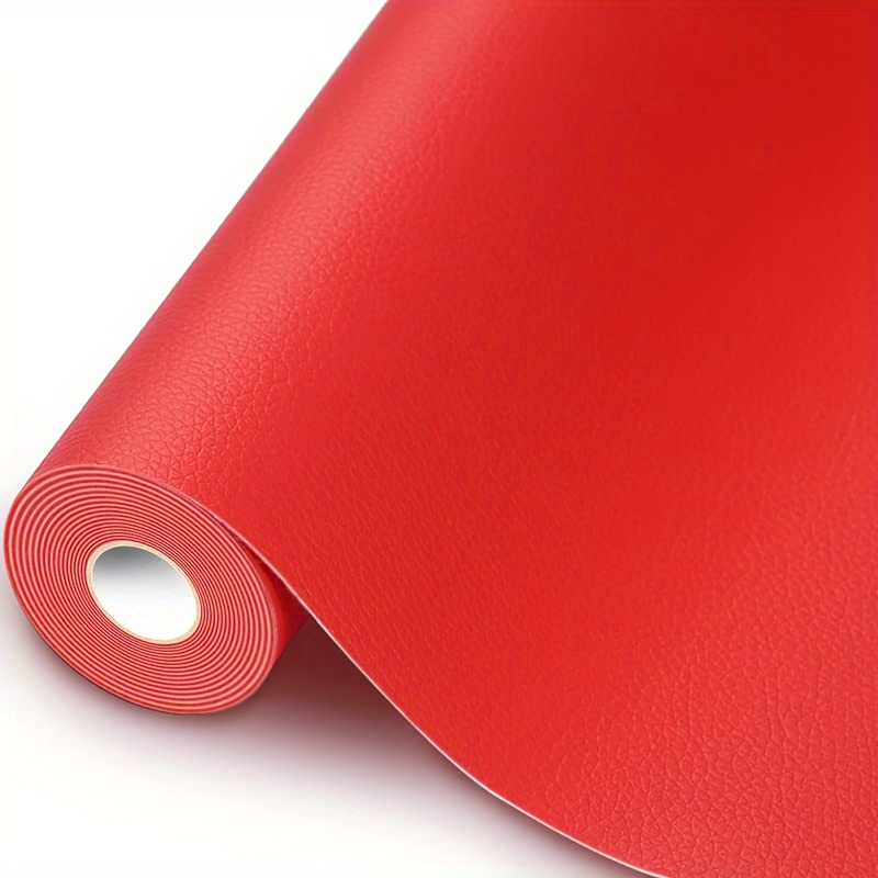 Leather Repair Patch - Self-Adhesive Leather Refinisher Cuttable Sofa Repair Patch, Red