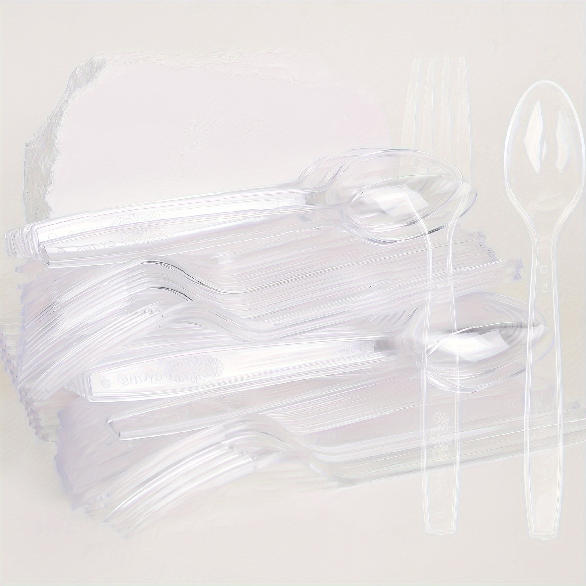 200 Disposable Plastic Spoons Heavy Duty Cutlery Utensils Party Restaurant  White