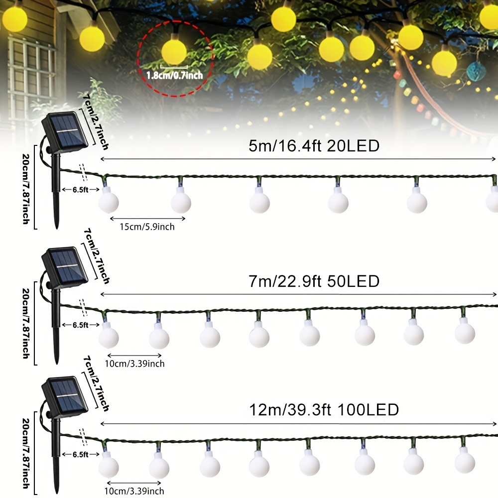 Guirlande Lumineuse Solaire D'Extérieur TRAHOO - 30 LED - 8 Modes