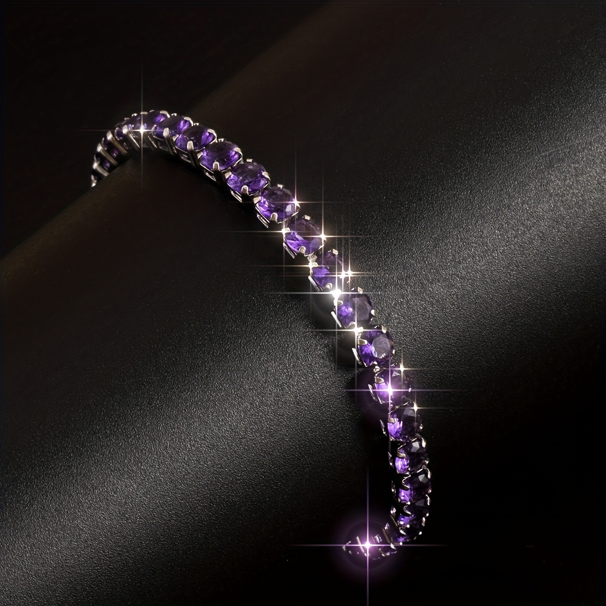 purple tennis bracelet