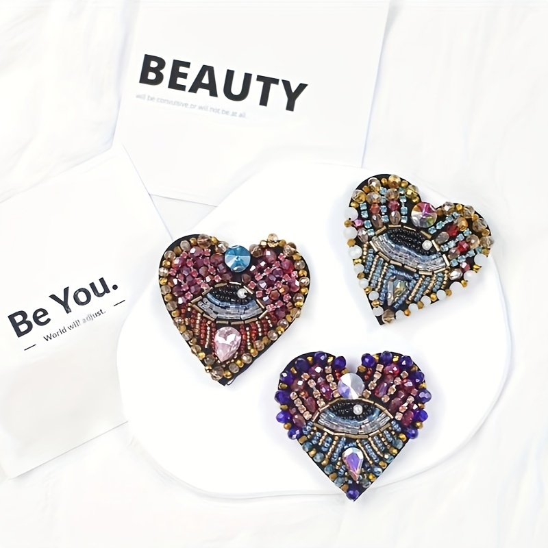 Heart Shape Patches Embroidery Applique Iron On Heat Patches - Temu