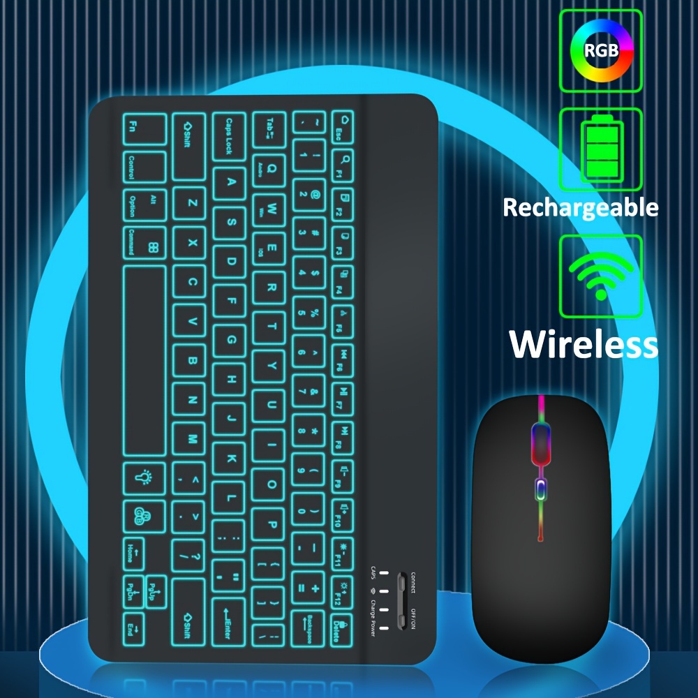 Tastiera wireless retroilluminata a 7 colori con mouse touchpad: perfetta per  mini PC e TV Box Android! - Temu Italy