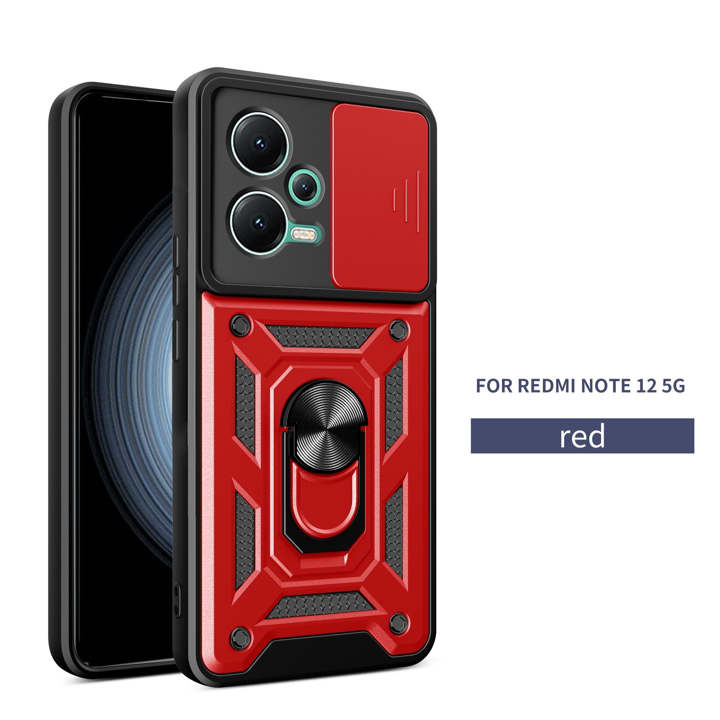 Funda para Xiaomi Redmi Note 12 5G Caso,Funda de carcasa de soporte para  Xiaomi Redmi Note 12 5G Case Azul
