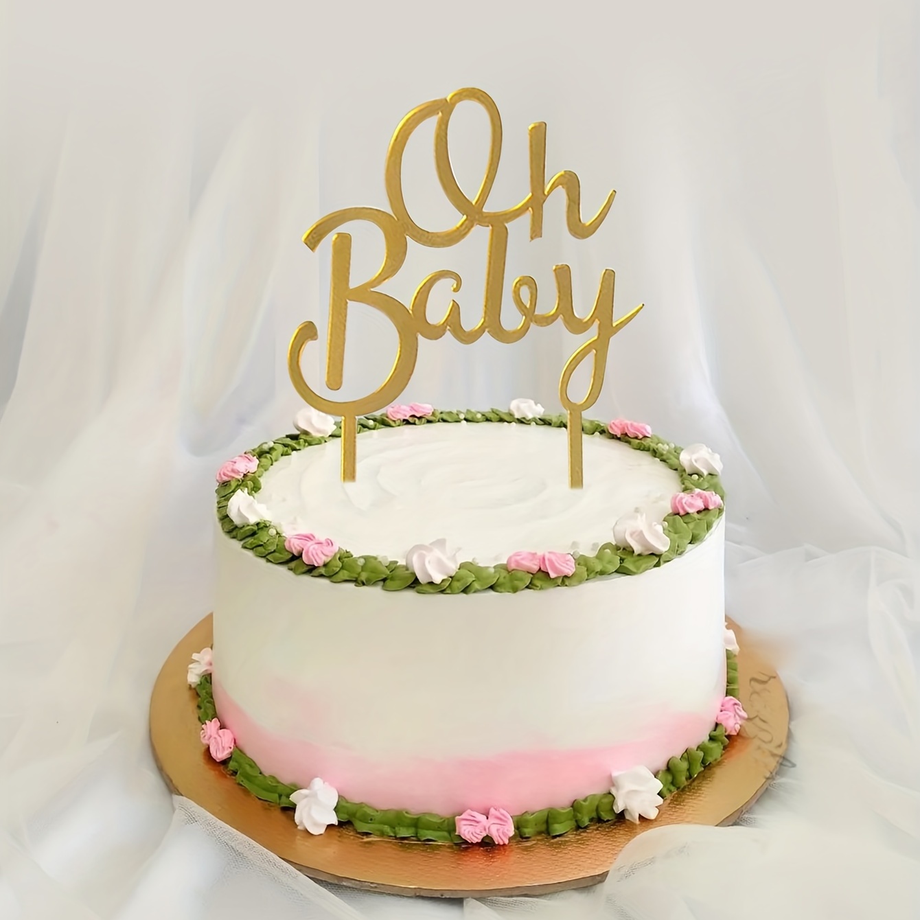 Golden Oh Baby Cake Topper Baby Party Cake Decoration Baby - Temu New  Zealand
