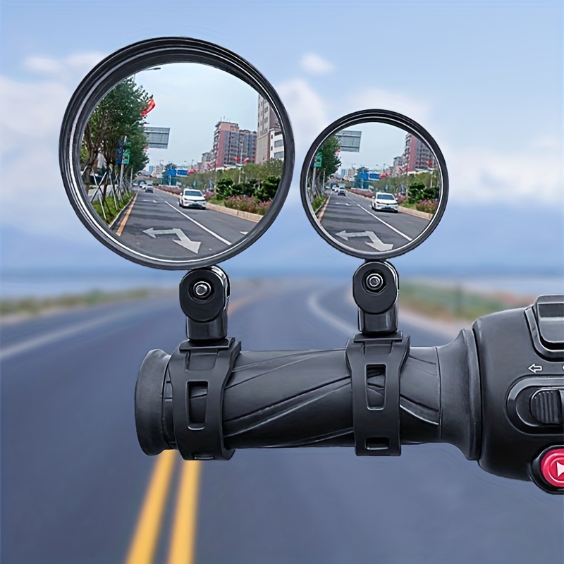 2 pezzi Specchietti per bici regolabili Universale 360 Girevole Hd  Sicurezza Bicicletta Guida Specchietto Retrovisore