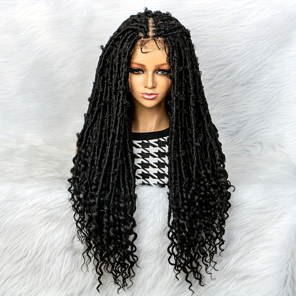 Ombre Brown Synthetic Lace Front Wig Long Box Braids Wig Heat Resistant  Fiber Natural Hairline Synthetic Braided Wigs for Women Wigs Drag Queen  Daily
