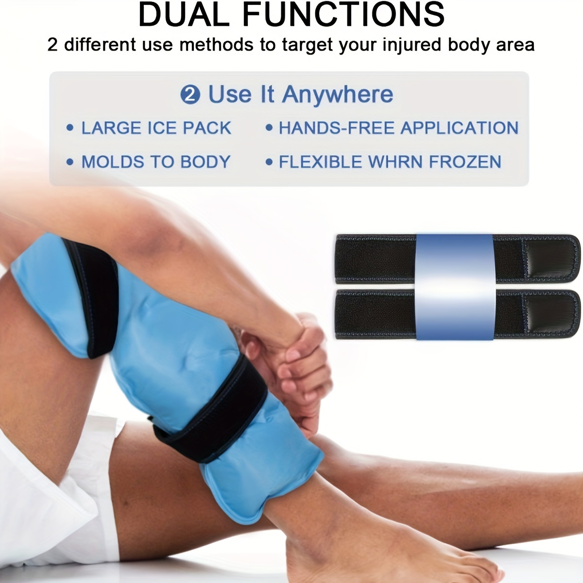 Reusable Large Ice Pack, For Relief Back Swelling, Bruises And