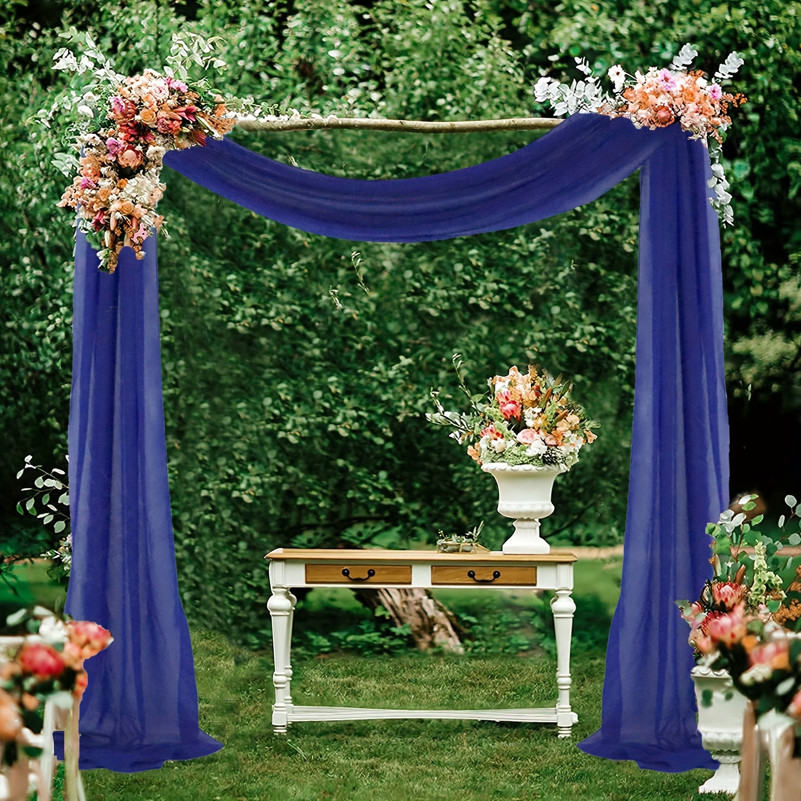 royal blue and silver wedding