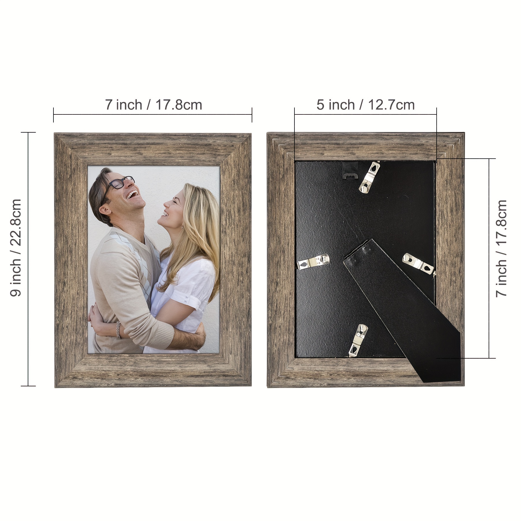 5x7 Picture Frame Gray Photo Frame High Definition Glass - Temu