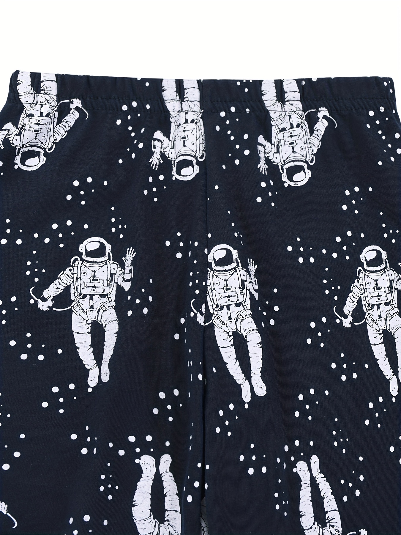 Kid s Pajamas Cartoon Astronaut Pattern Long Sleeve Top Temu