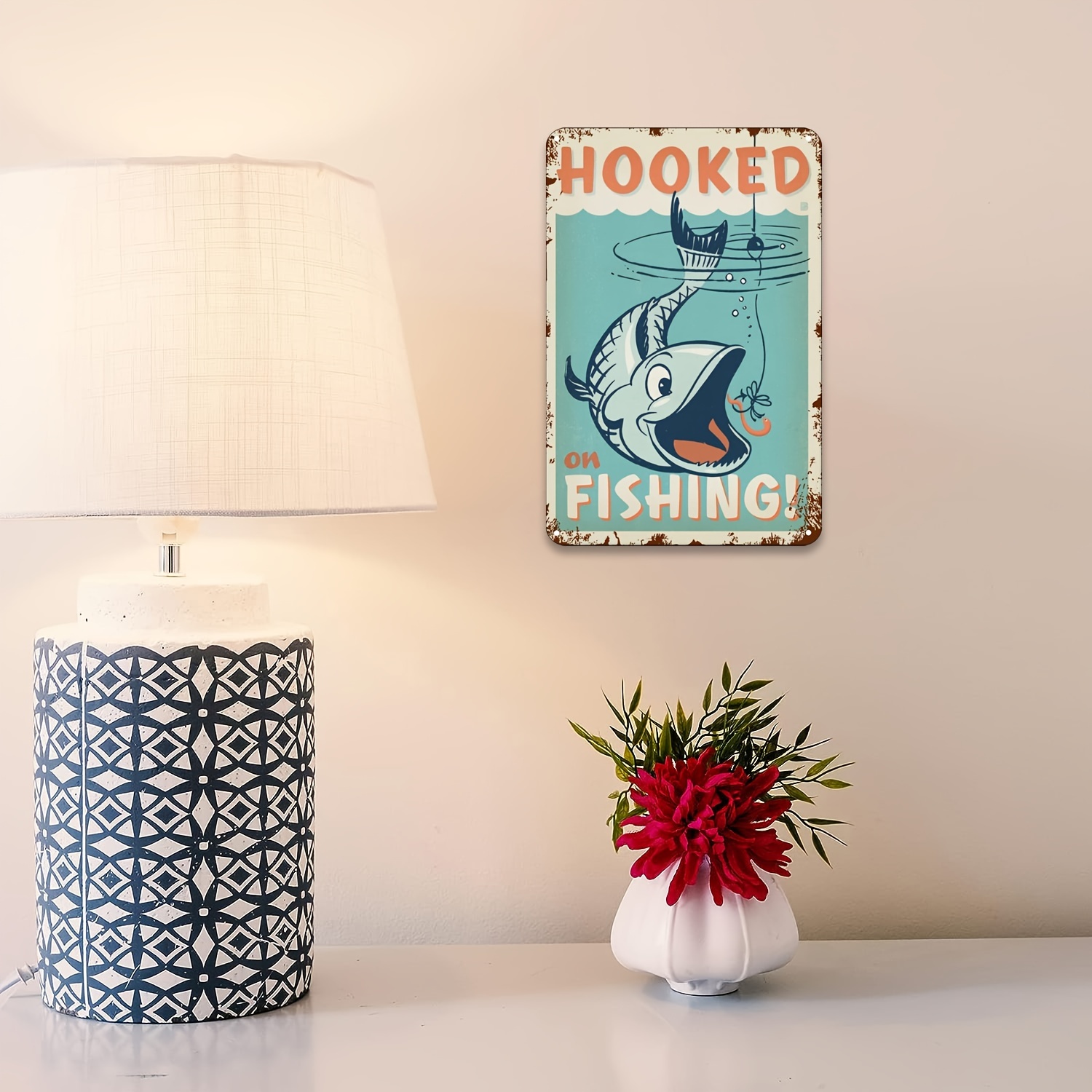 Vintage Fresh Water Fish Tin Sign Beauty Cool Fishing Bar - Temu Canada