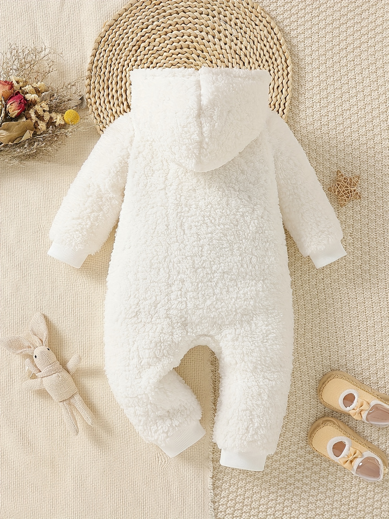 Ropa para bebé niña niño invierno cálido forro polar con capucha oso  sudadera y pantalones elegante resistente al desgaste moda mono
