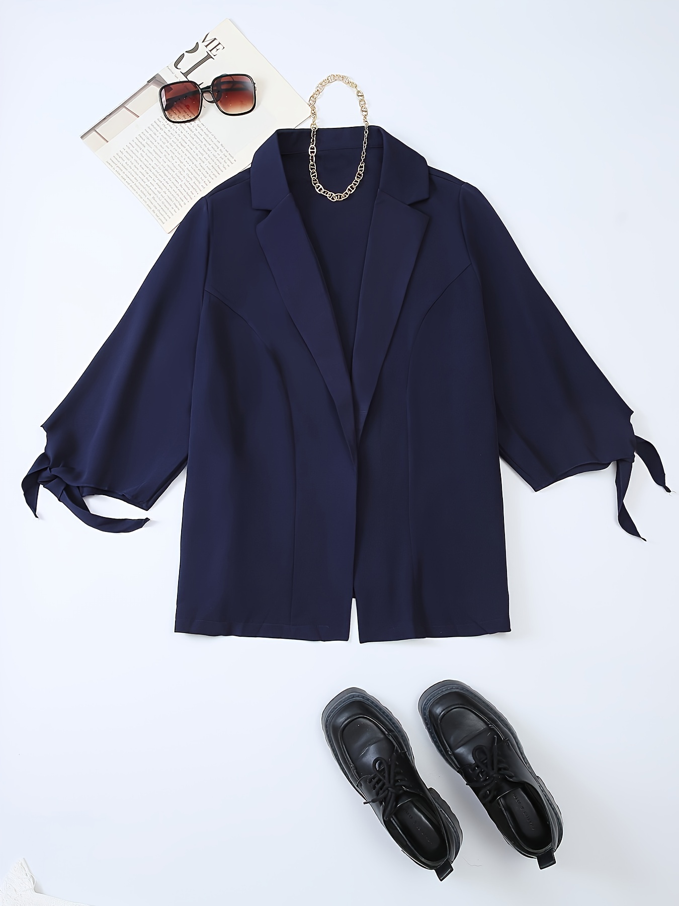 SMihono Women's Fashion Plus Size Velvet jacket Suit Coat Discount Lapel  Collar Office Jacket Buttons Open Front Pocket Long Sleeve Womens Suit  Solid Business Trendy Work Orange 6 