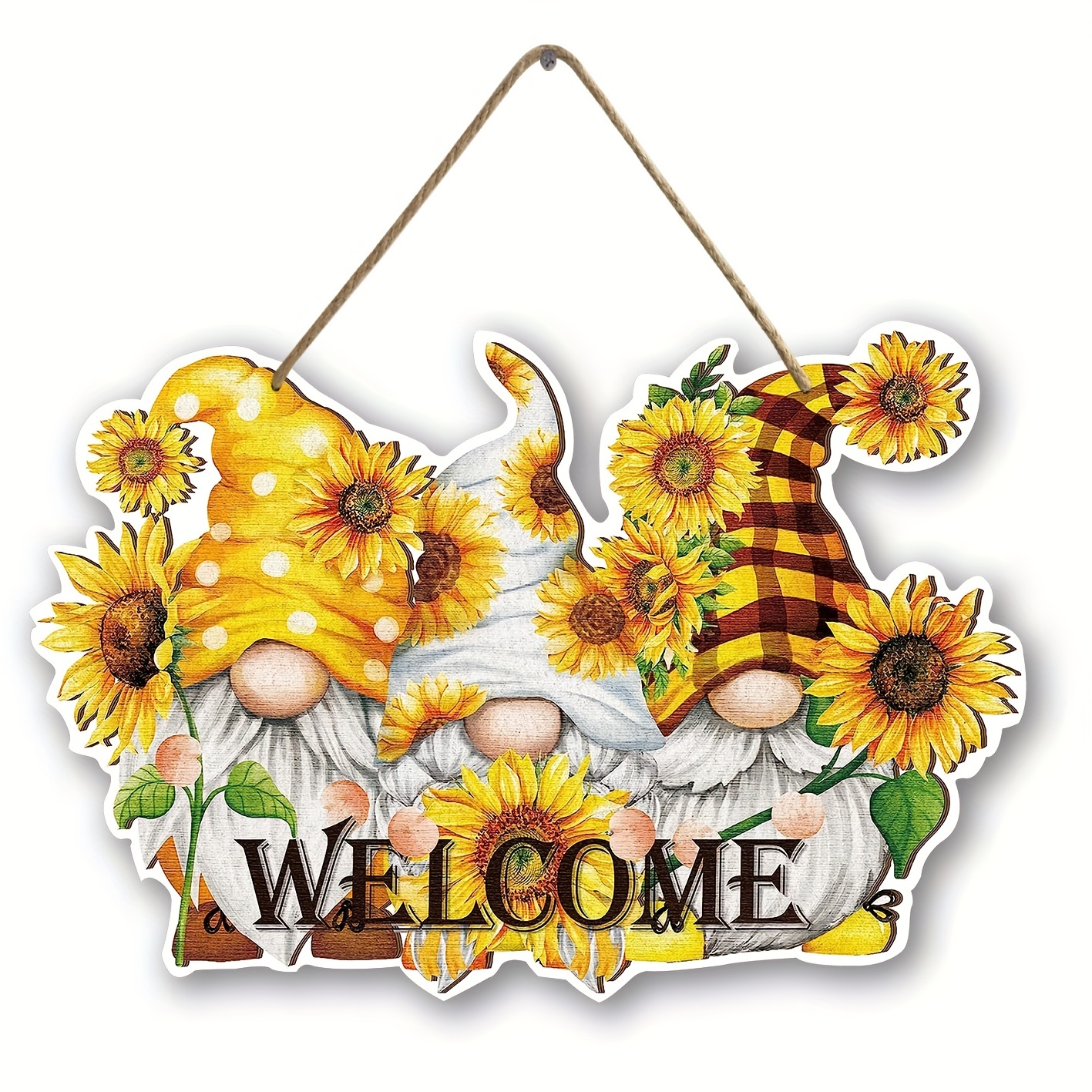 1Pc Bumble Bee Gnomes Door Sign Bee Gifts Yellow & Black Wood Door Hanger  Bee Happy Home Farmhouse Wreath Attachment Spring Summer Front Door  Decorations Hanging Porch 