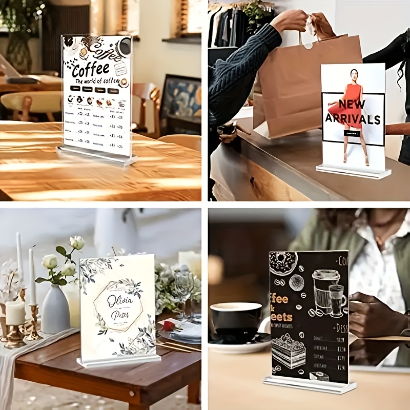 4X6 Inch Blank Acrylic Signs with Wooden Base Clear Acrylic Sheet Holder -  China Acrylic Sheet Holder and Display Stand price