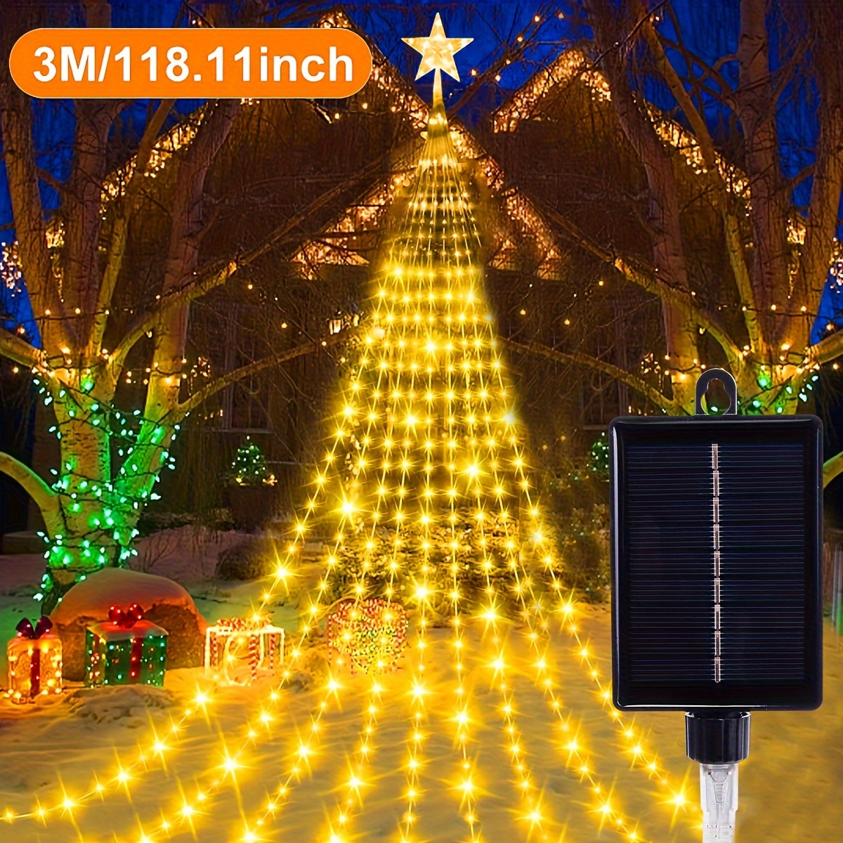 Christmas Tree Decoration Led Solar String Lights Christmas - Temu