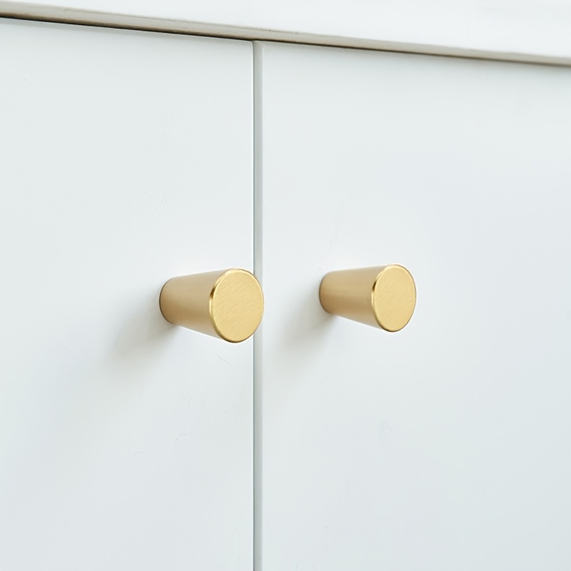 Upgrade Kitchen Cabinets Elegant Satin Brass Drawer Knobs! - Temu Canada