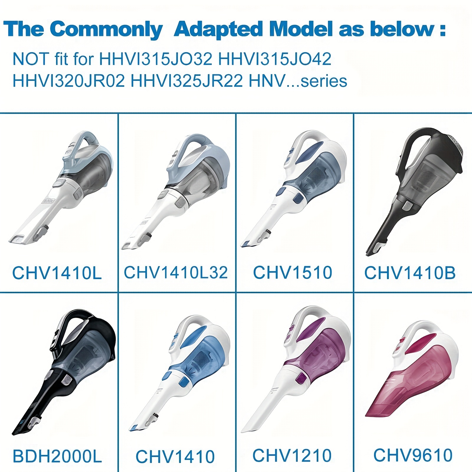 Black & Decker Vf110 Vacuum Cleaner Filter For Models Chv9610, Chv1210,  Chv1410, Chv1410b, Chv, Chv1510, Bdh - Temu