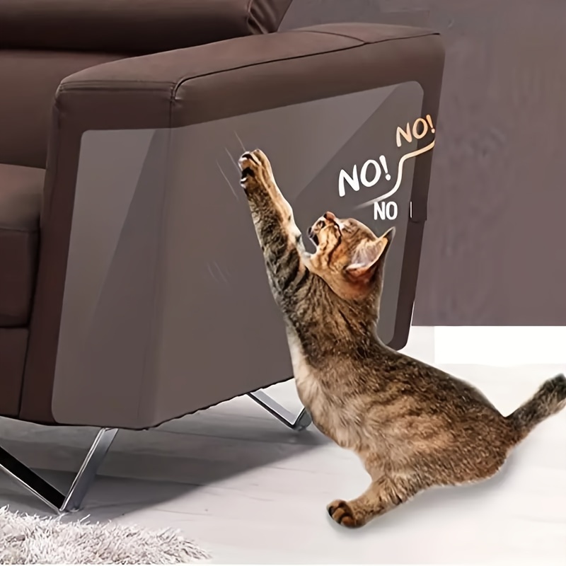 10pcs anti cat scratch furniture protectors clear self adhesive cat scratch protector couch protector cat training tape 7