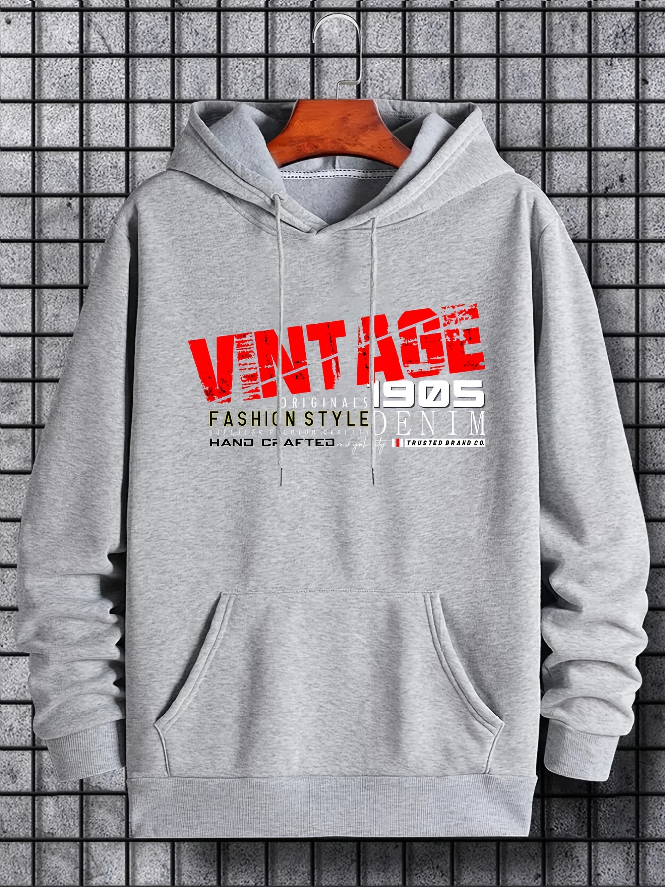 Mens Vintage Brand Sweatshirt, Streetwear Sweatshirts