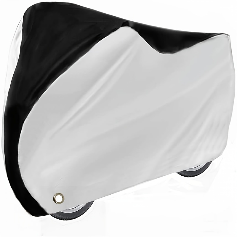  Funda para motocicleta, impermeable, resistente al viento,  protección contra todo tipo de clima, agujeros de bloqueo plateados  antirrobo y bolsa de almacenamiento, 190T anti UV para Honda Kawasaki  Yamaha Suzuki Harley