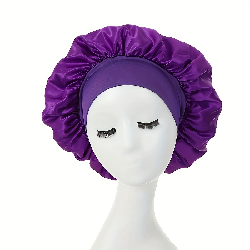 Grands bonnets en satin pour cheveux pour femmes grand - Temu France