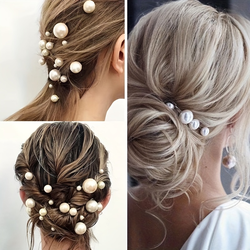 18pcs Faux Pearl Decor Bridal elegant Hair Pin (Style : A_One-size)