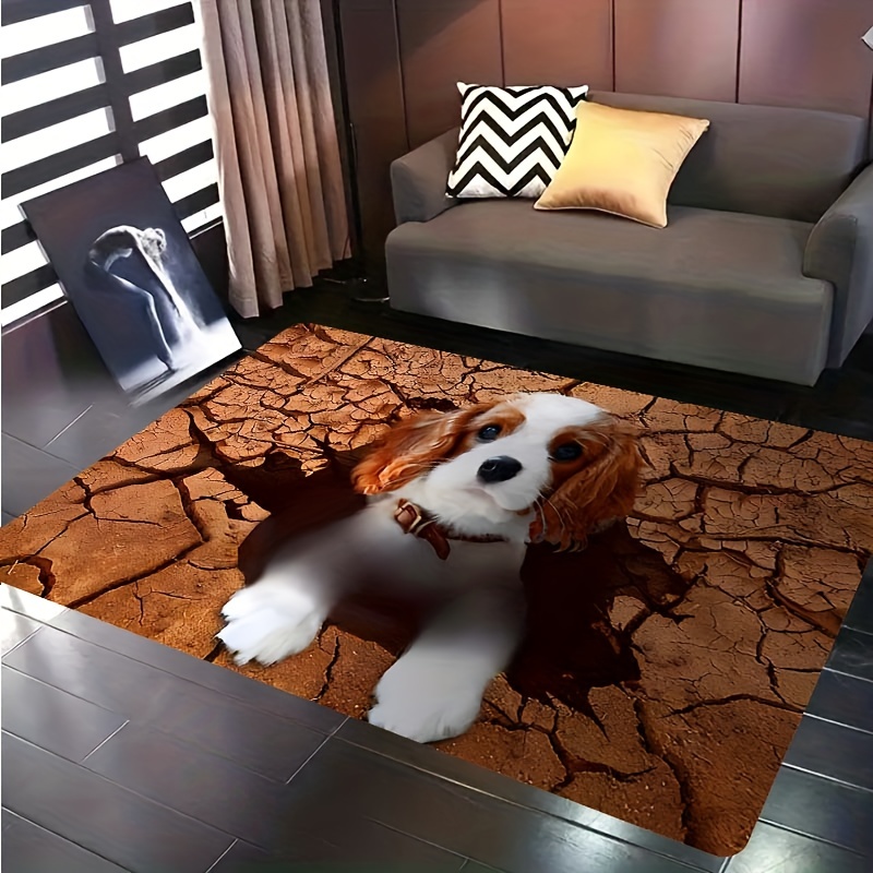 3d Mud Pool Pet Dog Print Big Rug Living Room Big Carpet - Temu