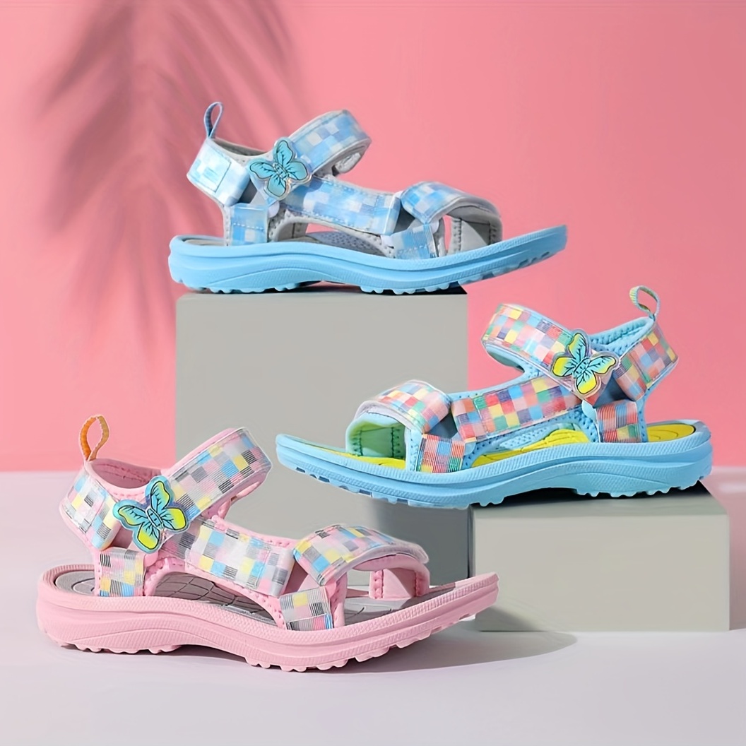 

Trendy Cute Open Toe Sandals For Girls, Breathable Lightweight Non-slip Sandals For Summer
