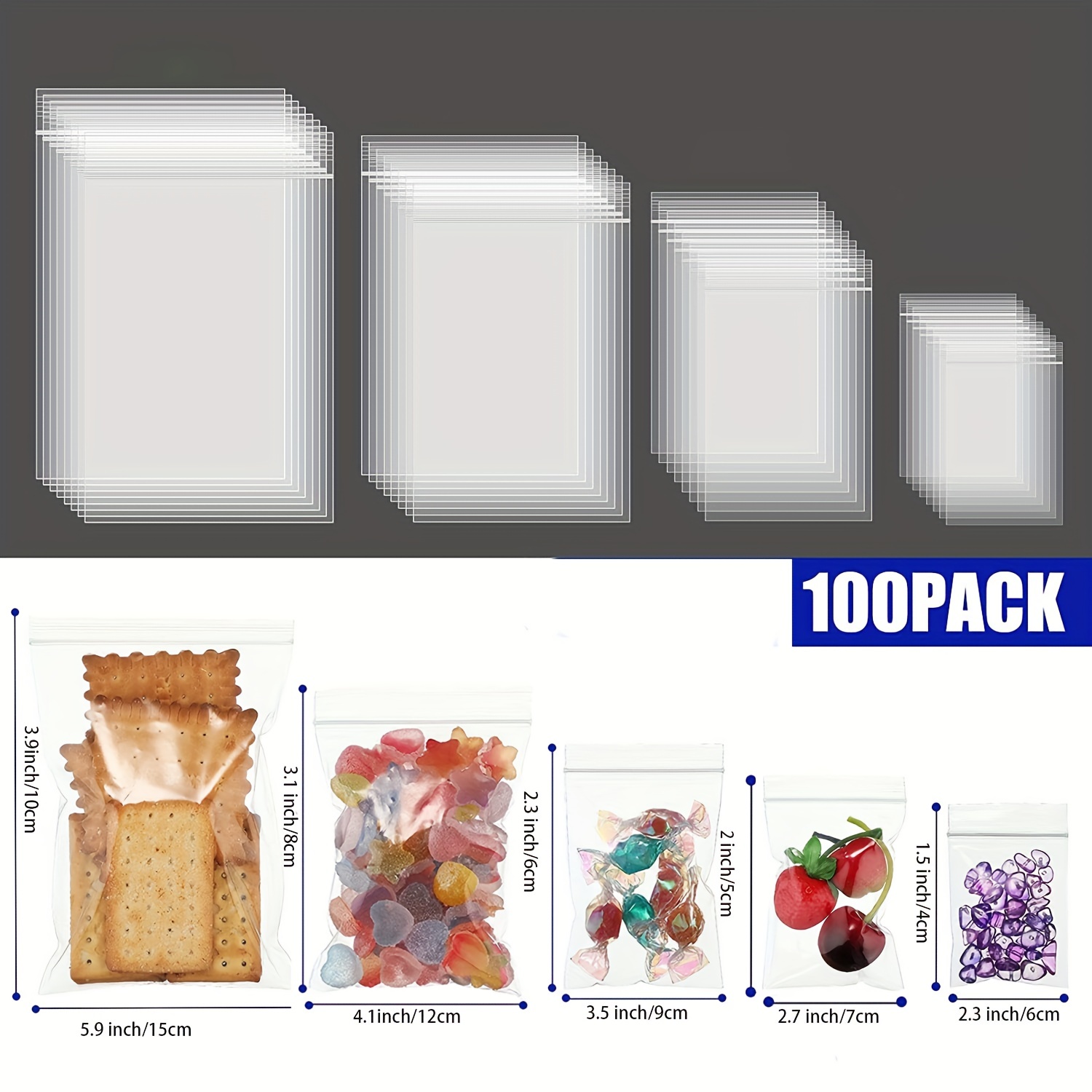 Wholesale Body Jewelry Packaging I Poly Ziploc Plastic Bag (100pcs