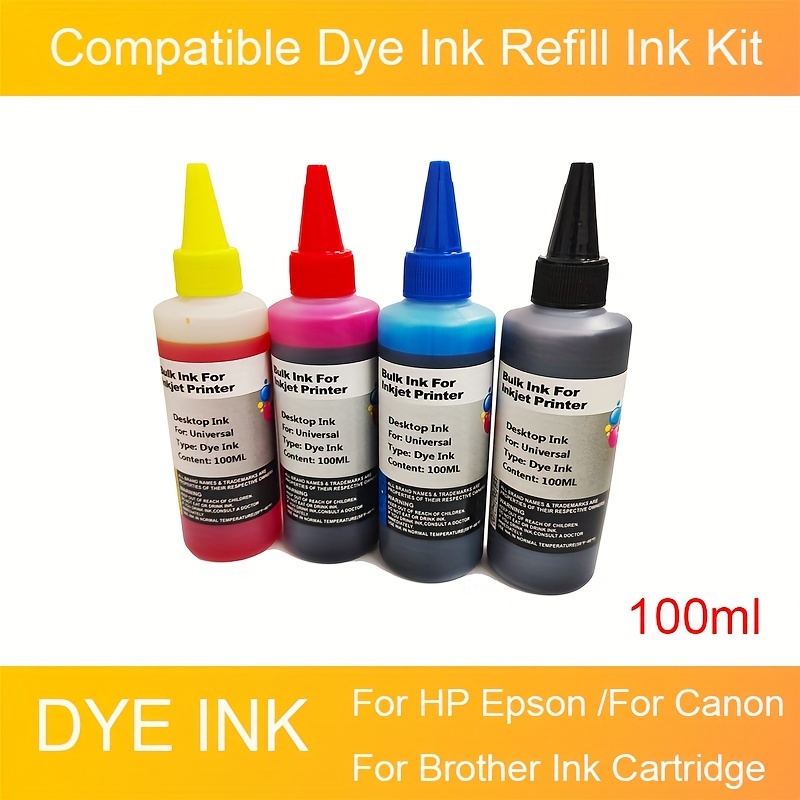 4 Colors T104 522 544 Refill Dye Ink Epson Ecotank Et 2710 - Temu