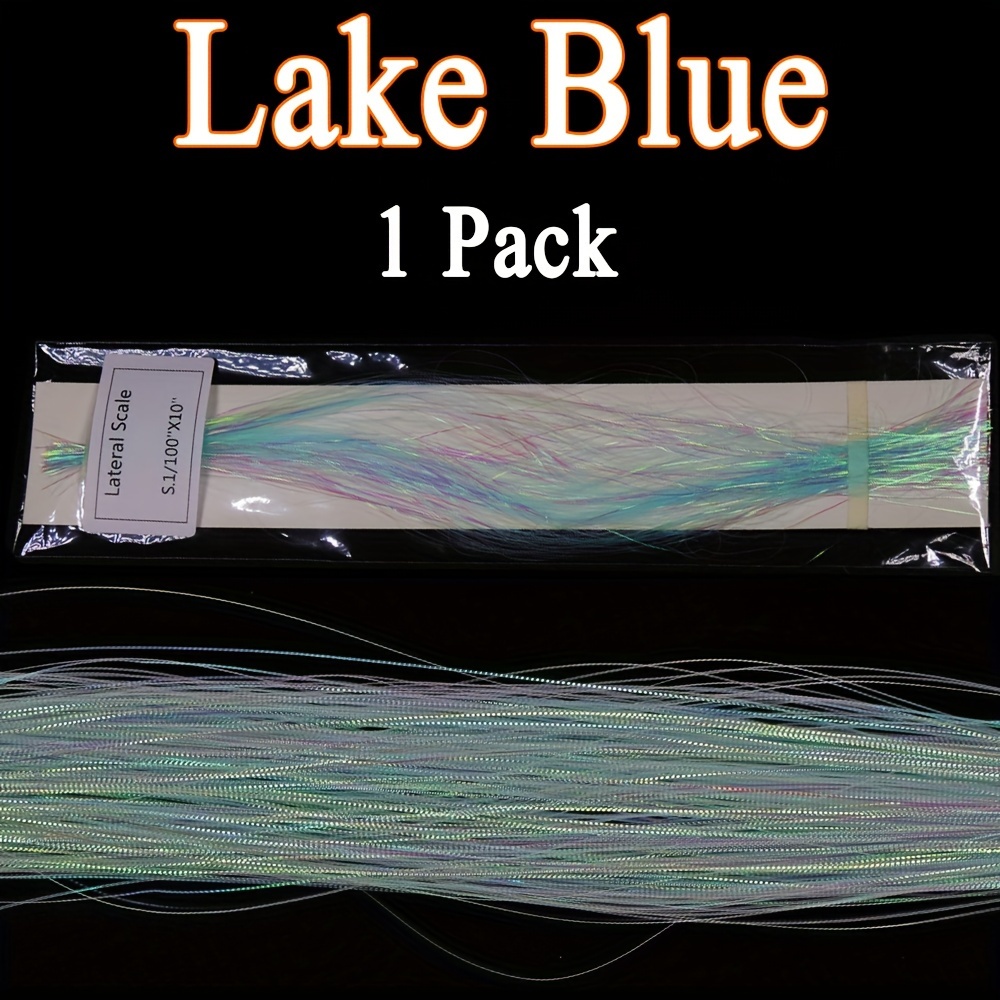 ICERIO 1pack 0.2mm Rainbow Fish Skin Flash Strands Fly Tying Materials