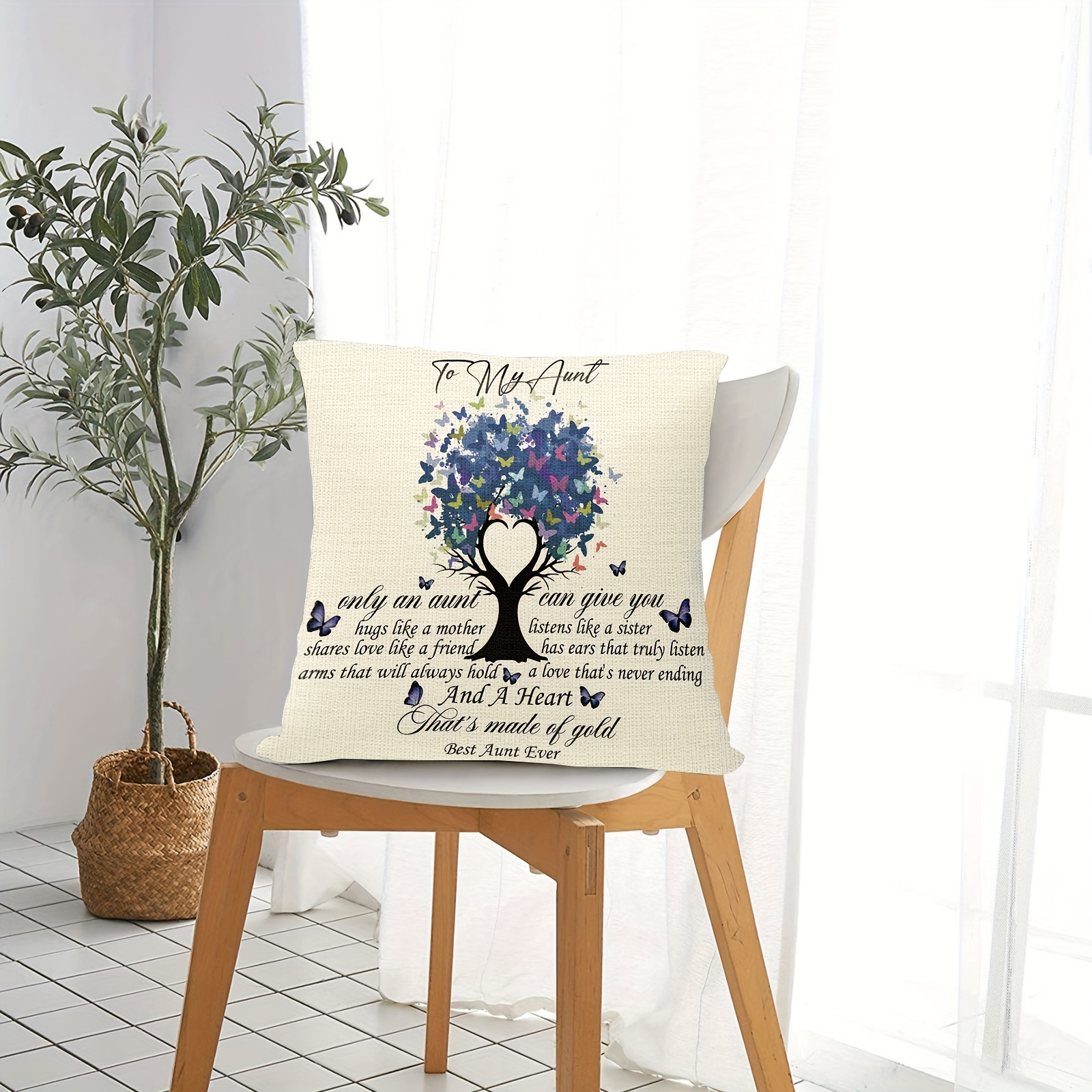 1pc I Love You Gifts For Mom Women,Gifts For Her,Gifts For Women Birthday  Unique,Womens Gifts For Christmas Thanksgiving,Decorative Throw Pillow Cover