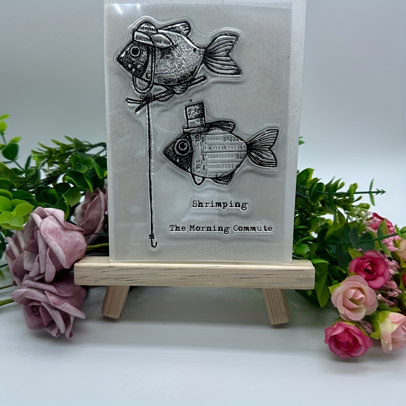 Fish Rubber Stamp Transparent Pvc Soft Seal Clear Stamp - Temu