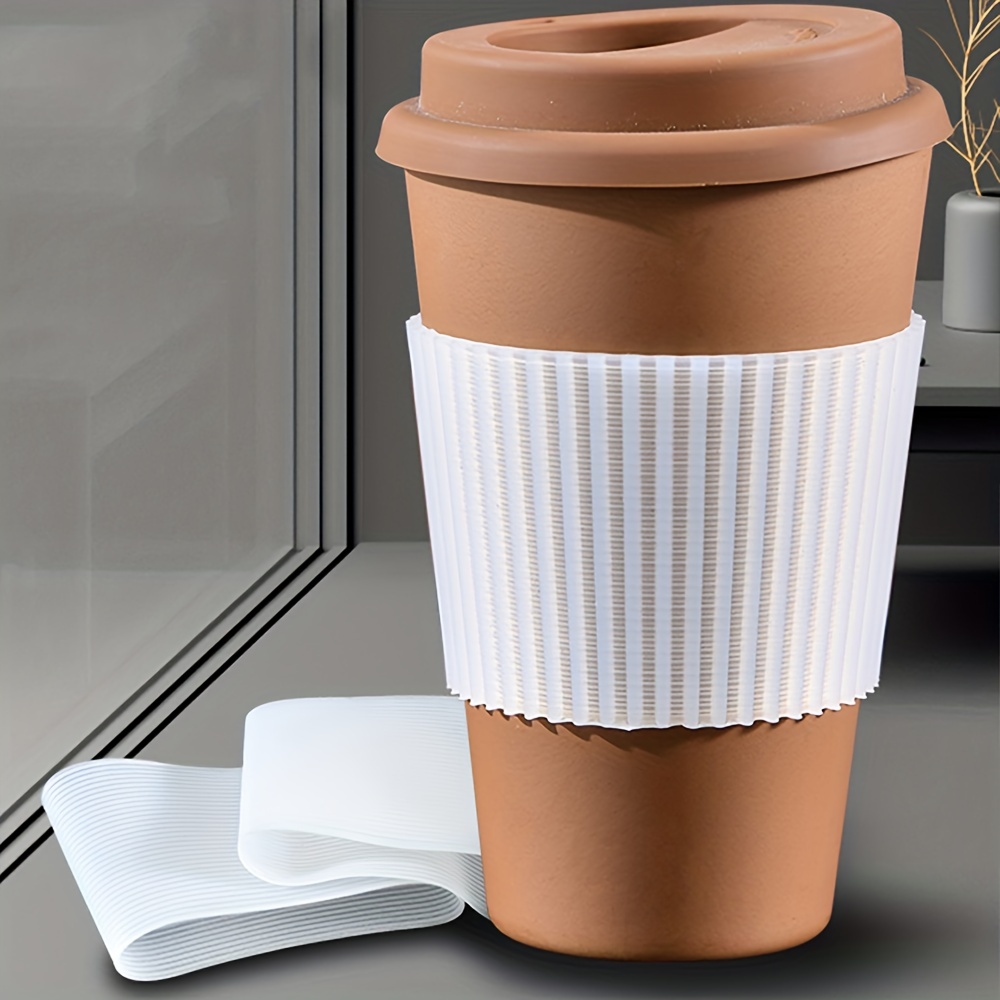 Reusable Coffee Cup Silicone Sleeves Heat Resistant - Temu