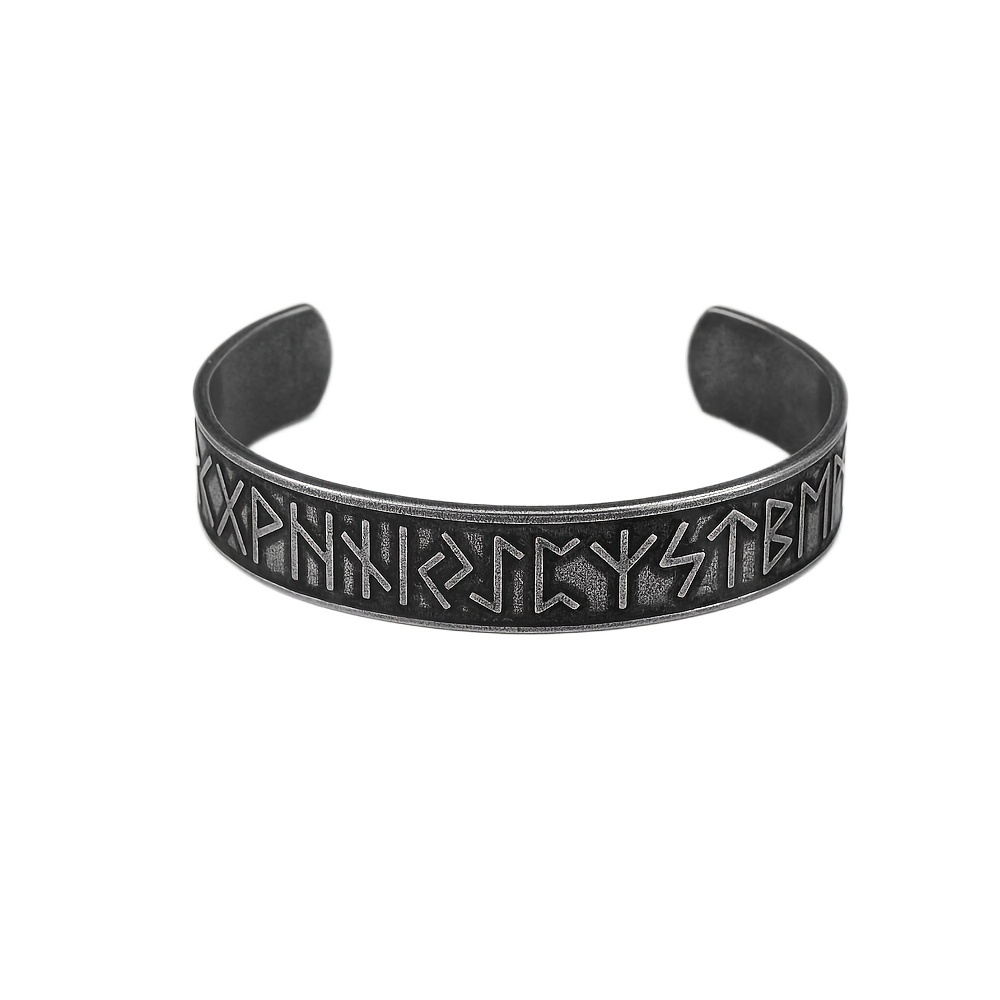 Men's Titanium Steel Bangle, Retro Open Bangle Gift