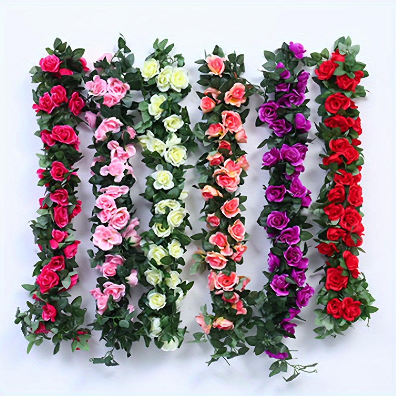 Guirnalda artificial de flores, 1 unidad, flores artificiales de
