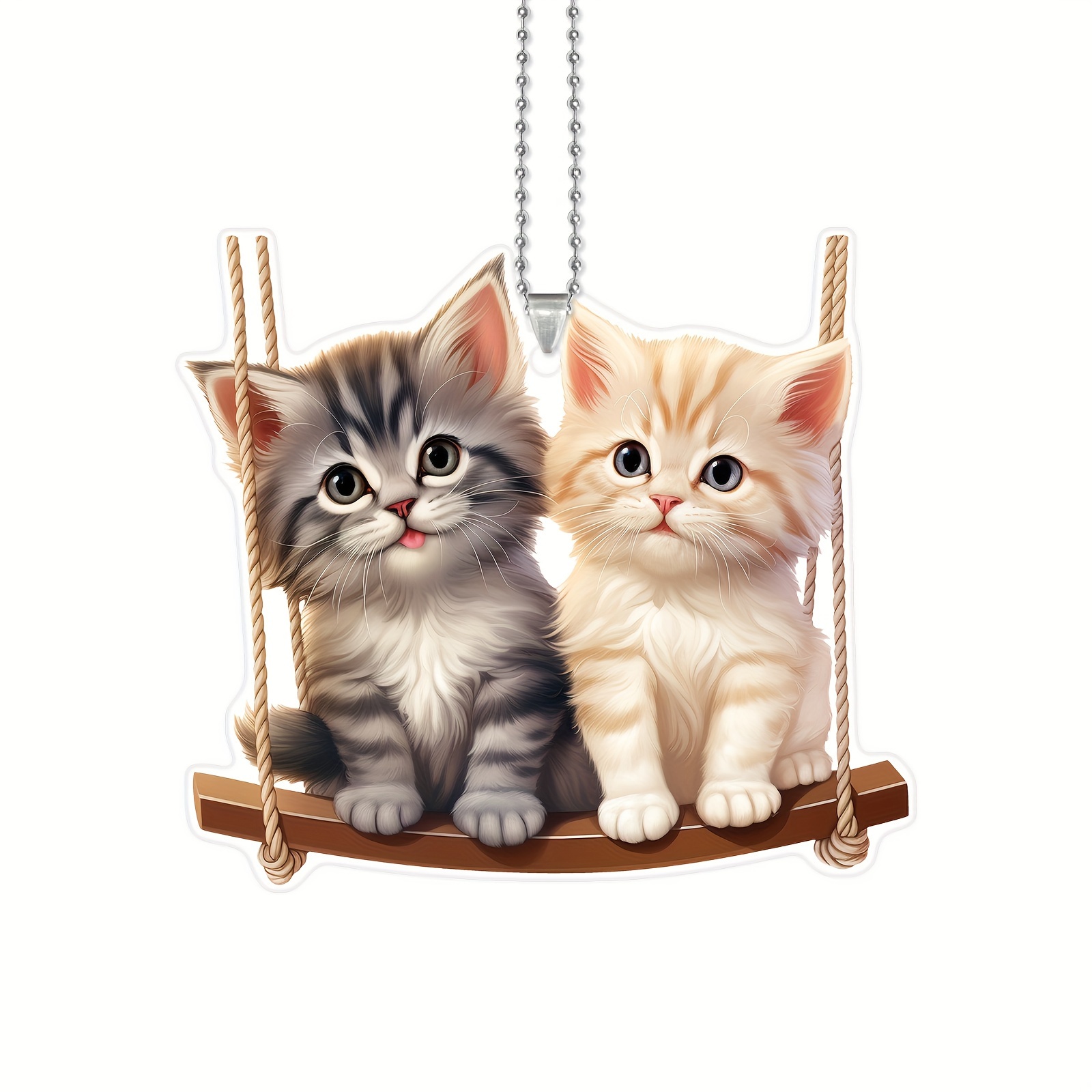 1pc tongue cute kitten acrylic double sided car pendant decorative hanging decorations available daily suspension
