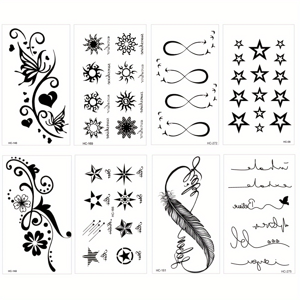2 Blätter Gesicht Tattoo Aufkleber Stern & Mond Muster, aktuelle Trends,  günstig kaufen